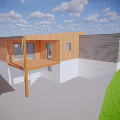 Maison ossature bois à La Chataigneraie
