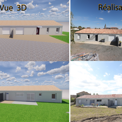 Construction de locatifs 2x 2 logements à Viennay